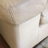 Pair of grained leather sofas Duvivier iconic model Maillol 1990