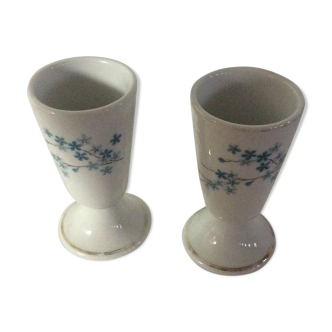 Two porcelain mazagrans