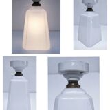 Art deco opaline porcelain lamp