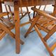 Salon de jardin vintage composé d’une table avec rallonges et 4 fauteuils