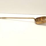 Ensemble d'ustensiles de cheminée en laiton, fer et verre épais, attribué à Fontana Arte