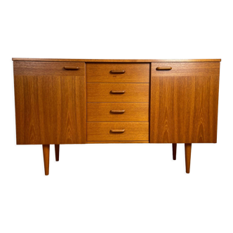 Enfilade mi-longue scandinave vintage en teck, années 60