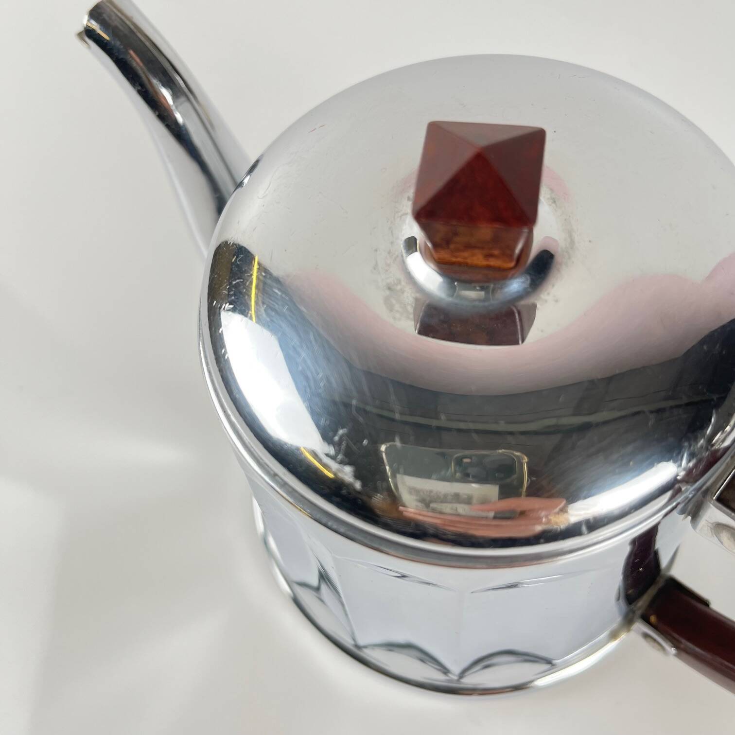 Vintage chrome-plated metal and bakelite coffee set, 1940s/50s