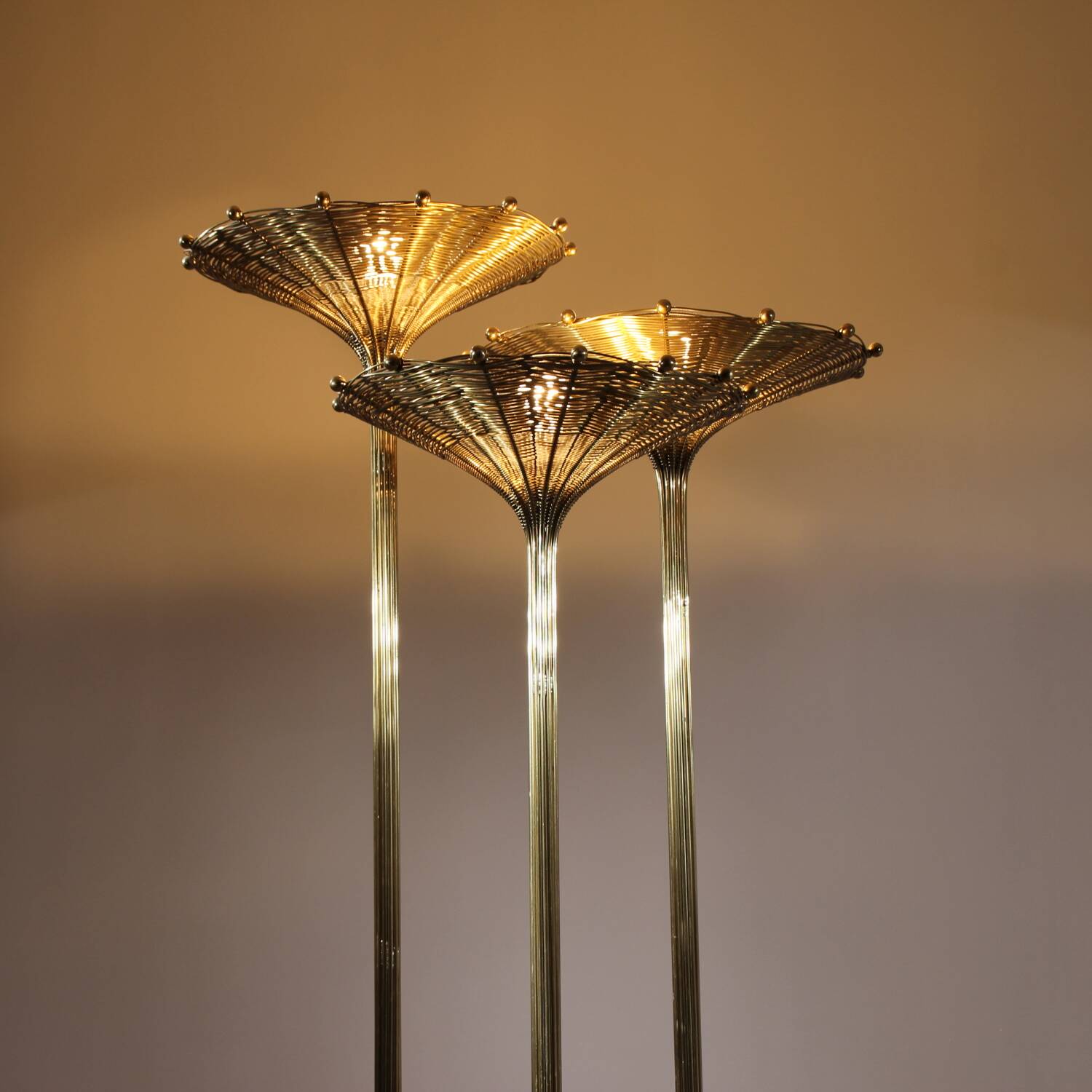 Brass ‚Papyrus‘ Floor Lamp by Nucci Valsecchi | Italy 1970s