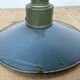 Industrial Blue Enamel Military Pendant Lamp with Cast Aluminium Top, 1960