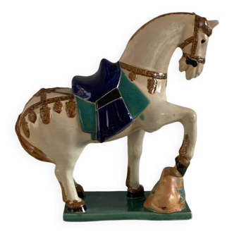 Glazed ceramic horse