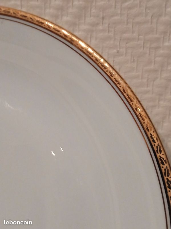 Lot 6 flat plates Limoges porcelain
