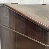 19th century mahogany cardboard box with writing desk