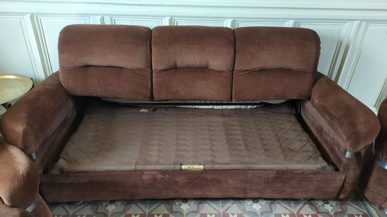 Canapé convertible et fauteuils 70s
