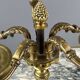 Pair of gilded bronze candelabra with 5 lights, Louis XVI style, 20th century.