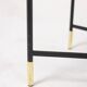 Pair of white benches, in lacquered and gilded metal. 2000s.