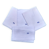 4 large TC monogrammed face towels