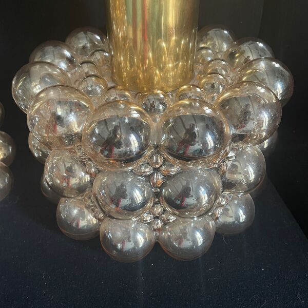 Suspensions bubble Helena Tynell Limburg verre lampe 1970 design