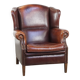 Vintage Sheepskin Wingback Chair
