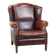 Vintage Sheepskin Wingback Chair