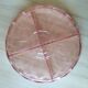 Art Deco Pink Pressed Glass Compartmented Serving Dish
