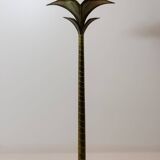 Rare brass palm floor lamp by Henri Fernandez, 1970s