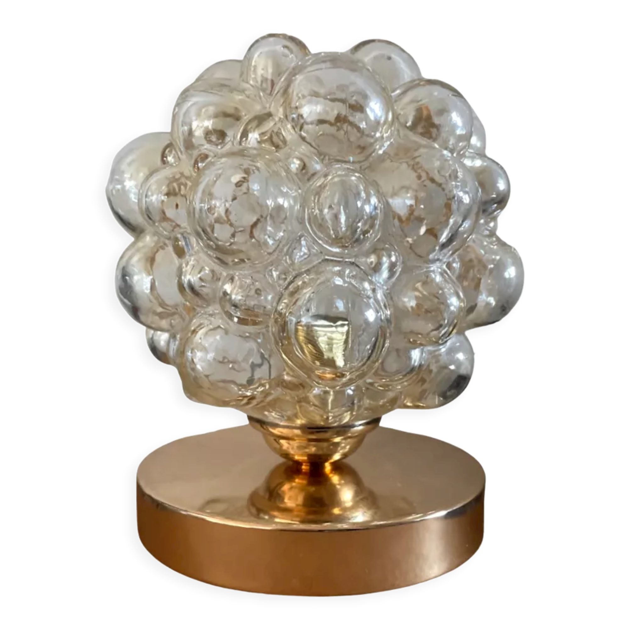 Bedside lamp bubble amber
