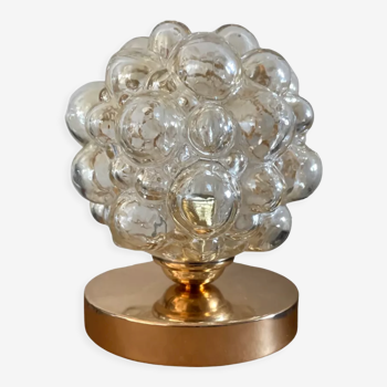 Lampe de chevet globe bubble ambré