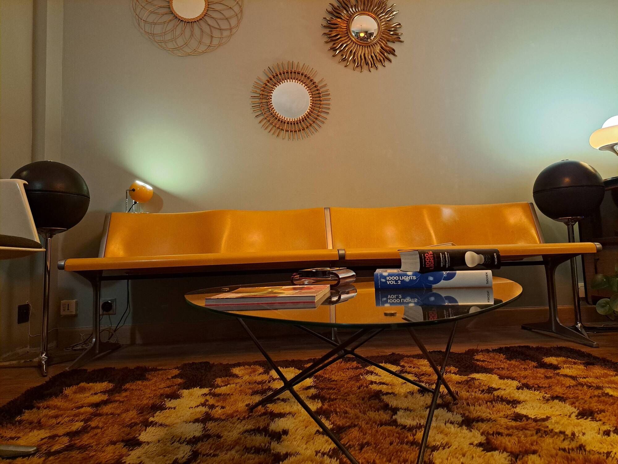 Friso Kramer 4-seater bench for Wilkhahan 60-70's