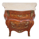 Commode galbée de style Louis XV en marqueterie