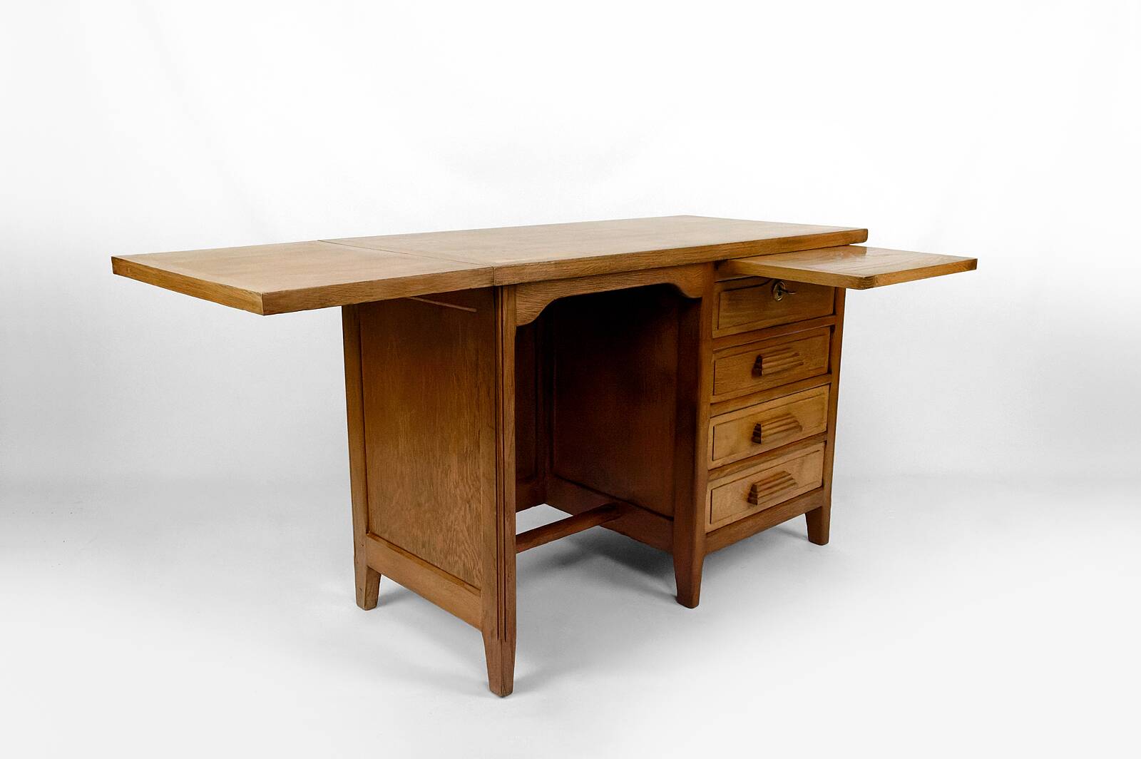 Art Deco oak desk, France, Circa 1940