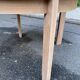 Scandinavian round extendable dining table stripped in raw oak 1980