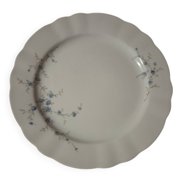 Fine porcelain dinner plate with blue flower, Winterling, Markletheuthen Bavaria