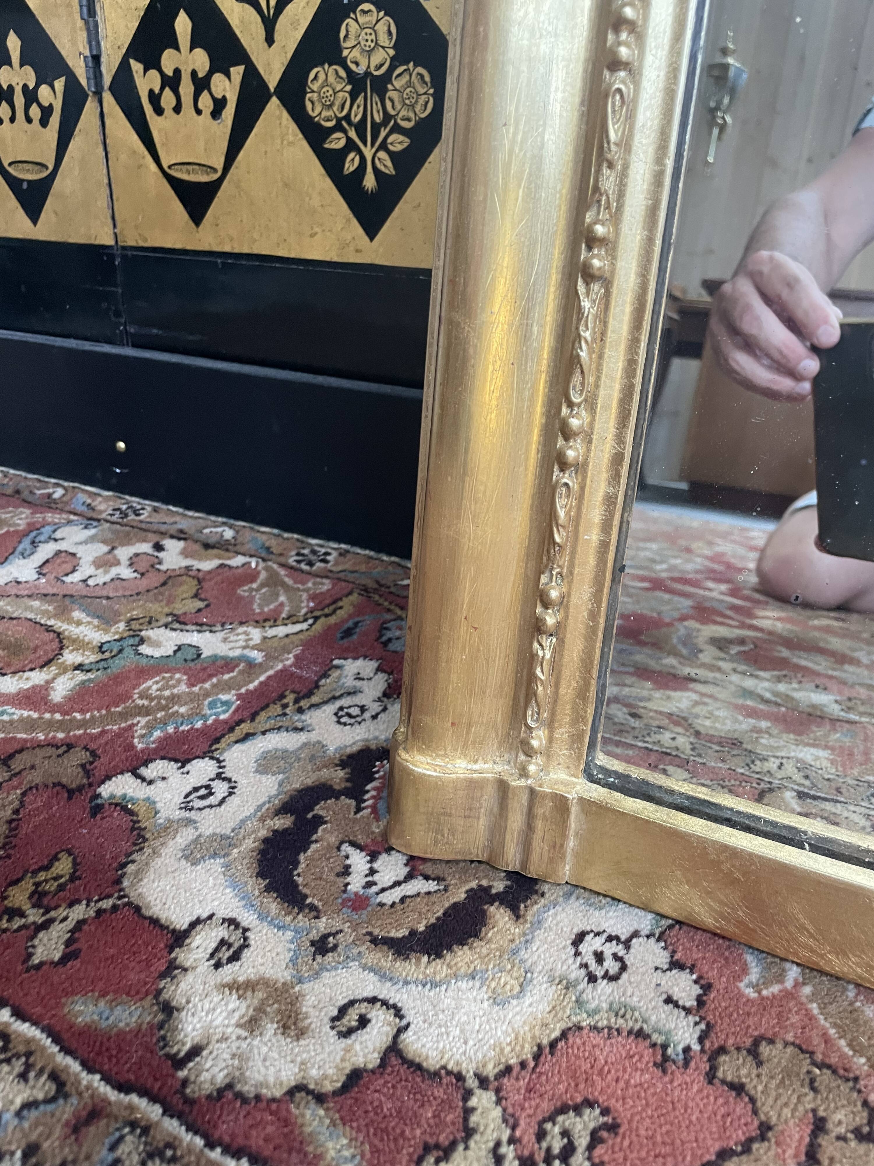 Louis Philippe era mirror with restored gold leaf