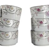 Flowered pink and silver cup, brand La rose des sables.