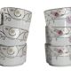 Tasse fleurie rose et argent, marque La rose des sables