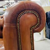 Chesterfield armchair in leather one place xl