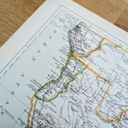 Imprimée en 1885, le sud de l'Afrique.