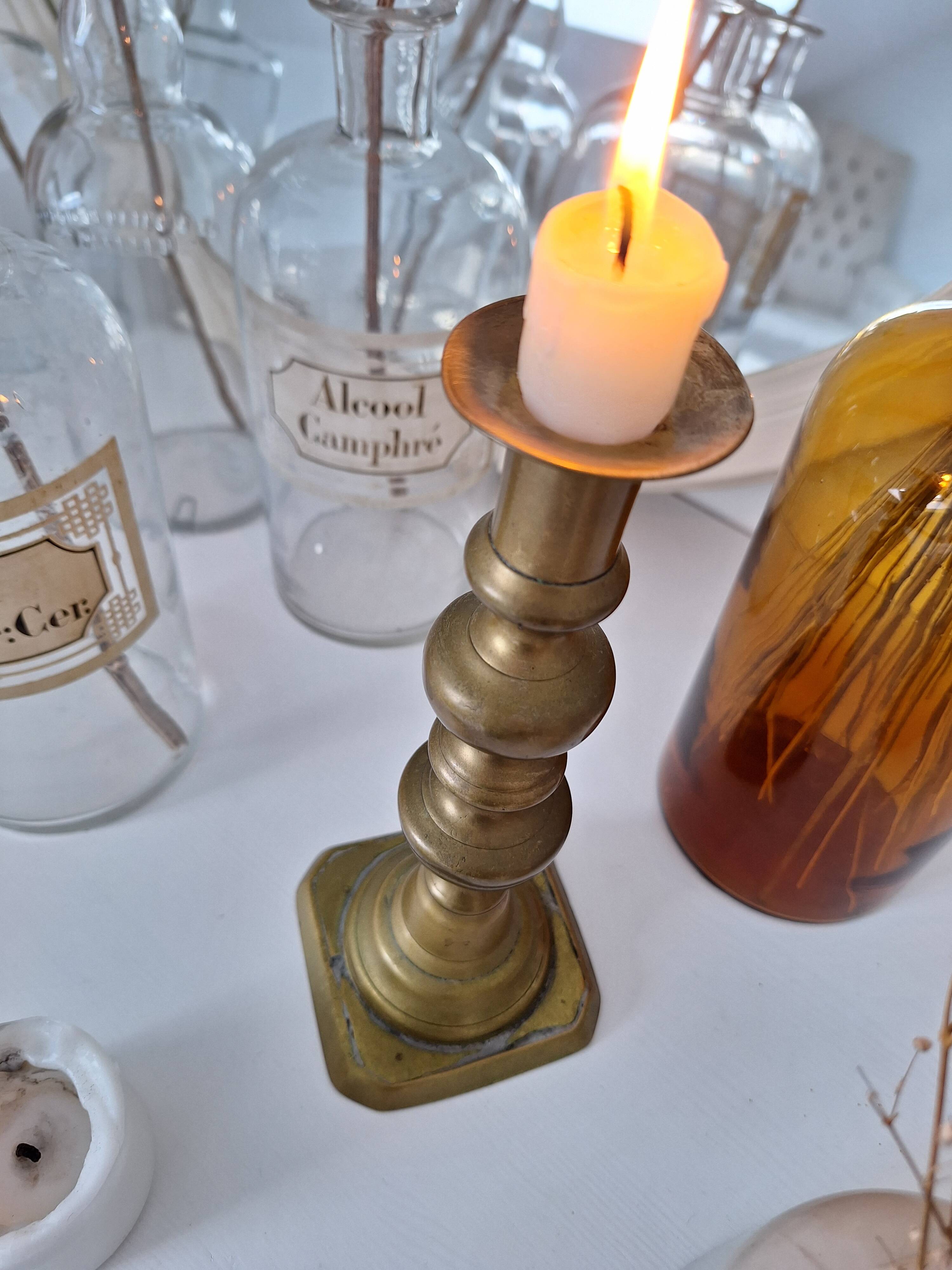 Vintage brass candle holder