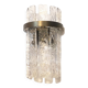 Hammered strips “listelli” murano glass belt wall sconces