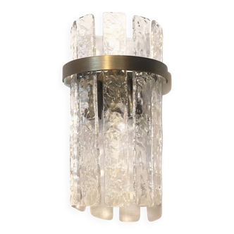 Hammered strips “listelli” murano glass belt wall sconces