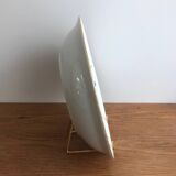 Plat Creu Rond En Porcelaine De Limoges Signé PCL Fleur