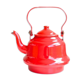 Red enamelled teapot, 1950s