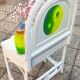 Dressing table in woven white rattan; 1970s