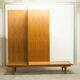 Danish Scandinavian wardrobe signed Sven Ellekaer 1960 3 doors 2 drawers with mounting plan