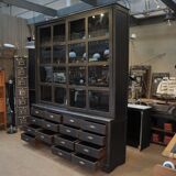 Teak library 1960 sliding doors and drawers