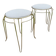 Pair of vintage 1960 stools in gold metal
