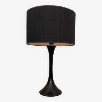 Palomav table lamp, silk drum lampshade, vintage 70s