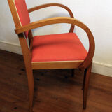 Suite of four vintage rockabilly bridge armchairs