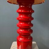 Red ceramic table lamp