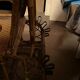 Ancienne chaise longue fauteuil en rotin osier de jardin