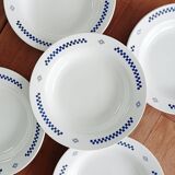 Set of 5 Lustucru deep plates