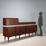 Vintage sideboard in exotic wood, Italian design, 1960s, original