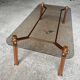 Table basse vintage cuivree 1950
