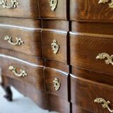 Solid oak vanity unit in Louis XV style